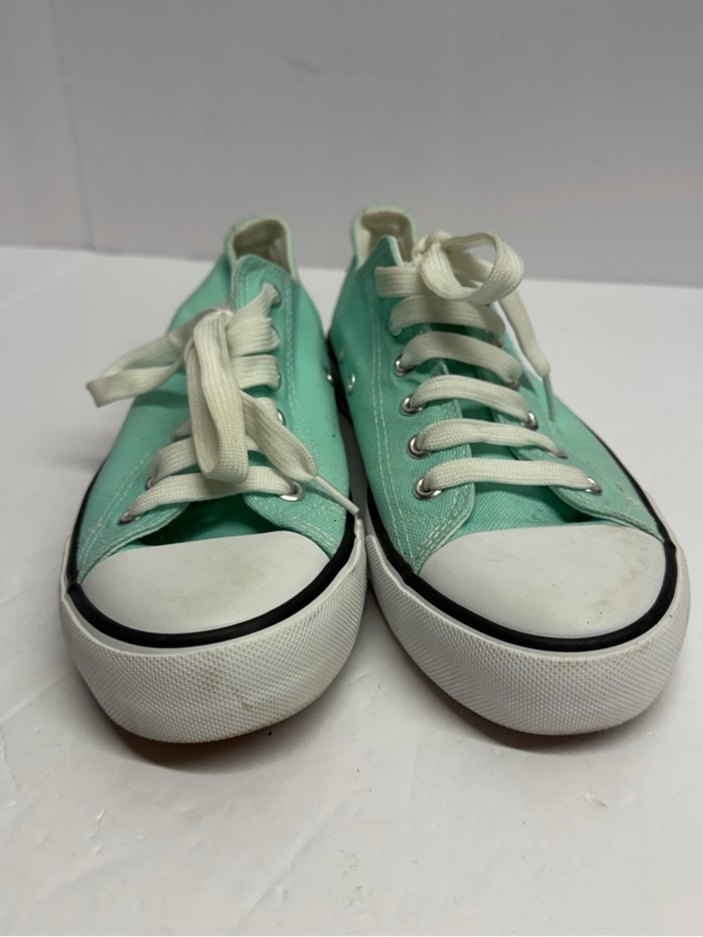 Women’s Canvas Low Top Sneaker Lace-up Classic Casual Shoes Mint Green‎ 7